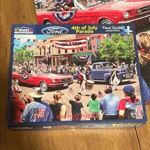 White Mountain 4th of July Parade Puzzle - Red, Blue, White